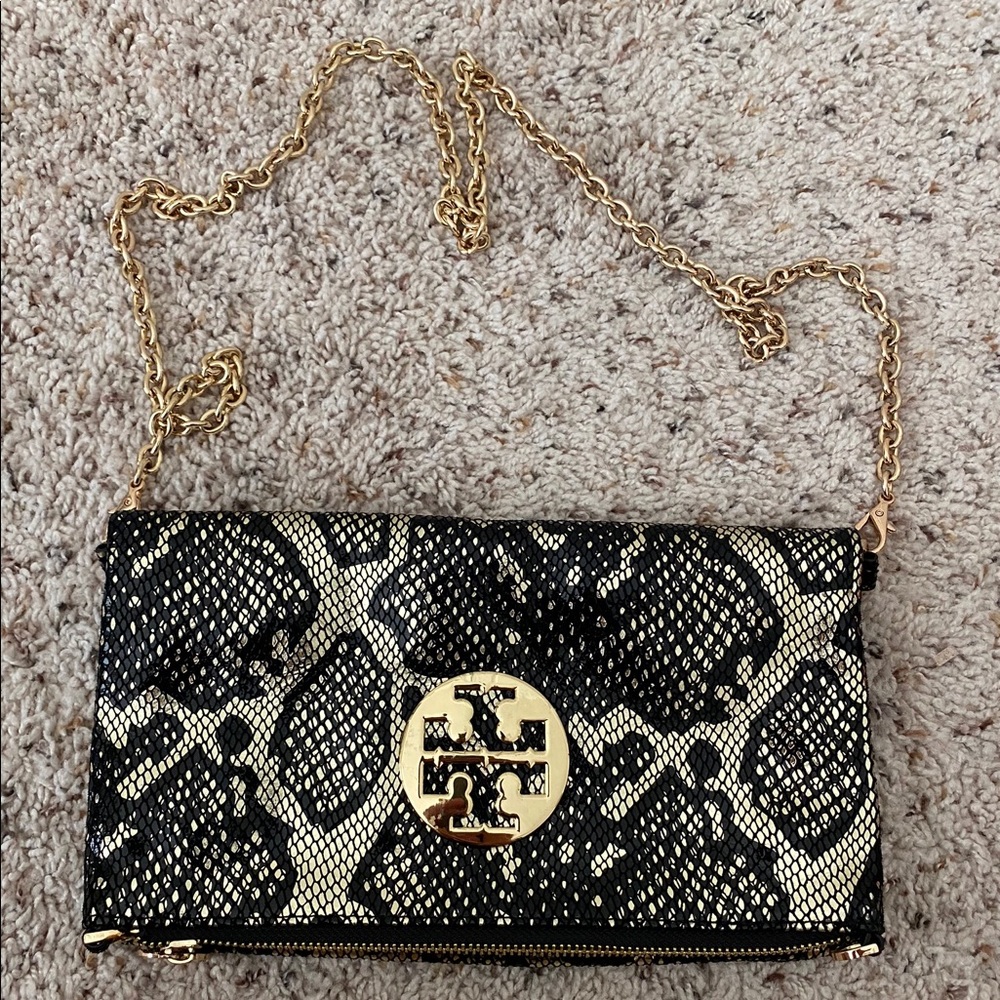 NWOT Tory Burch Snakeskin Clutch - Picture 2 of 9
